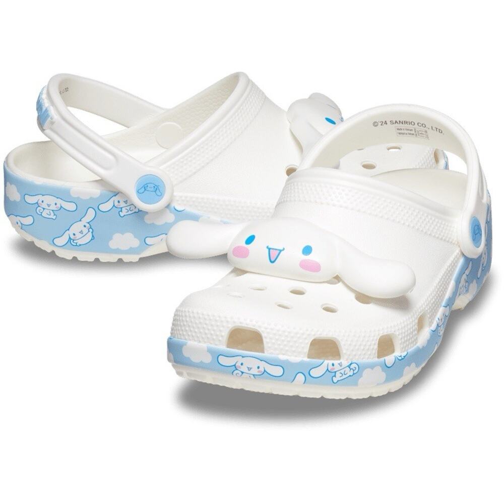 Crocs x Hello Kitty Friends Cinnamoroll Classic Clog M9 W11 White Blue Sanrio
